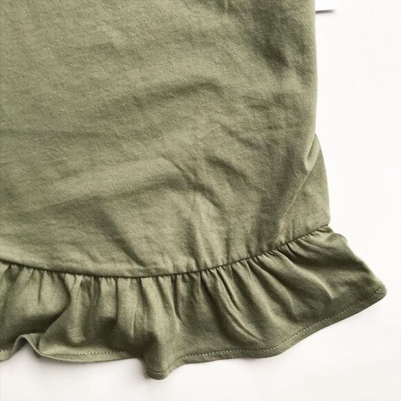 Old Navy NWT olive peplum tank top M(8Y) - Picture 4 of 5